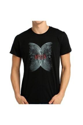 - Moon Siyah Erkek T-shirt Tişört B111-395s