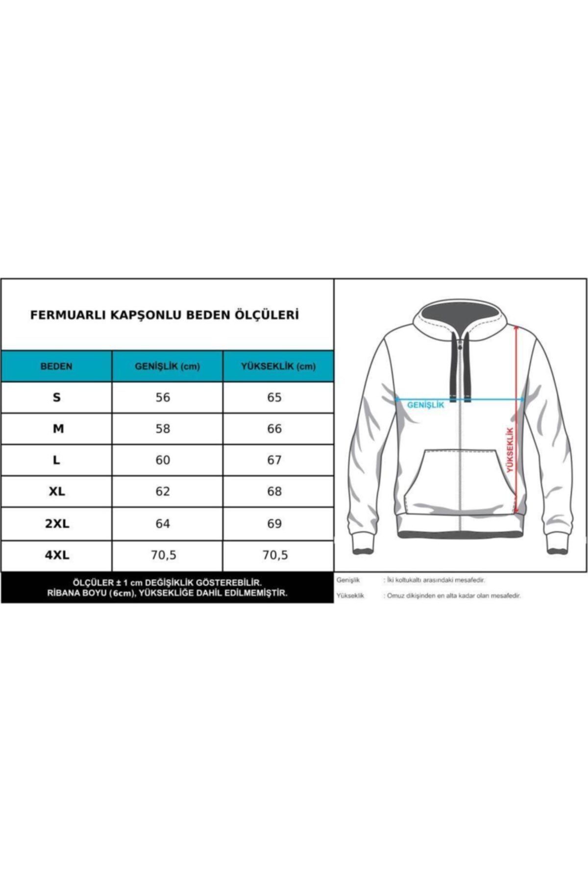 Bant Giyim-Large Size Black Sweatshirt - 4XL Zippered Spring 7