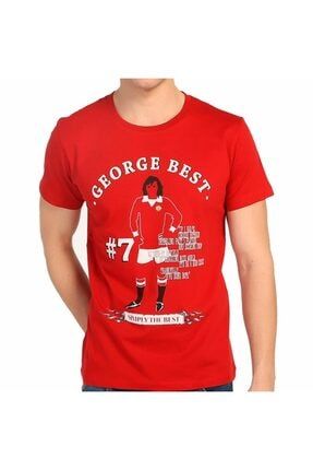 - George Best Futbol Kırmızı Erkek T-shirt Tişört B111-302z