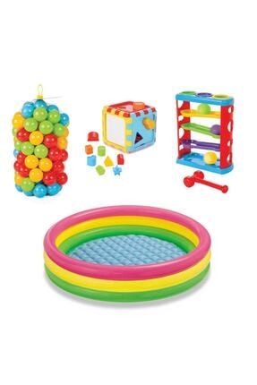 Şişme Havuz 86cm - Top - Bultak - Mini Top Oyunu/ Eğitici Bebek Oyuncakları Seti activeshopset12