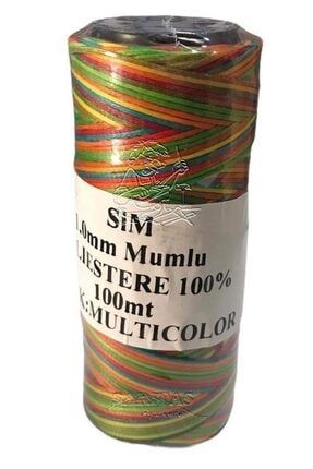 Mumlu Iplik 1 Mm Multicolor1 100mt (leathercraft, Deri Hobi) sim1406