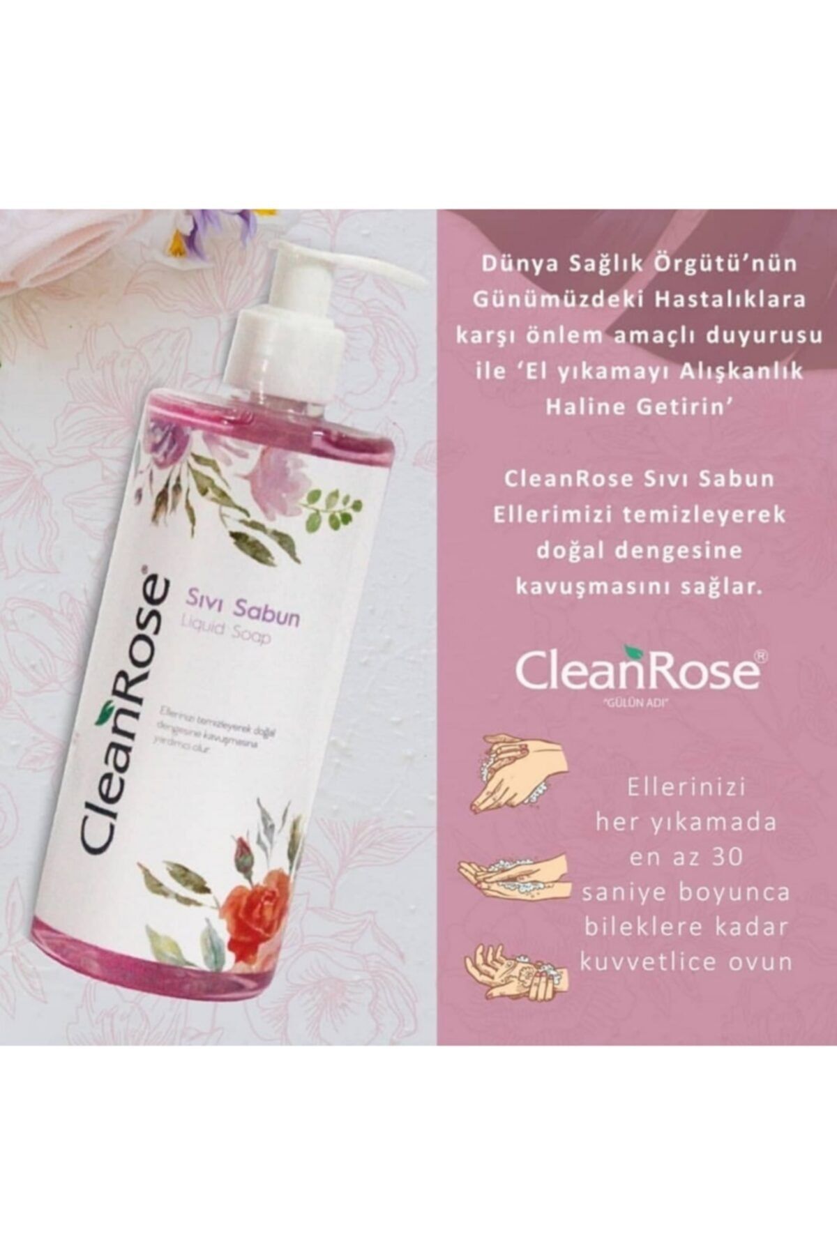 صابون مایع رز اسنس 400 میلی لیتر Clean Rose