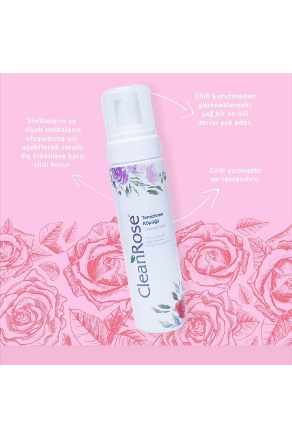 فوم پاک کننده پوست 200 میلی لیتر Clean Rose
