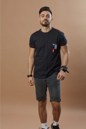 Erkek Füme Nervürlü Tarz Slim T-shirt E00024
