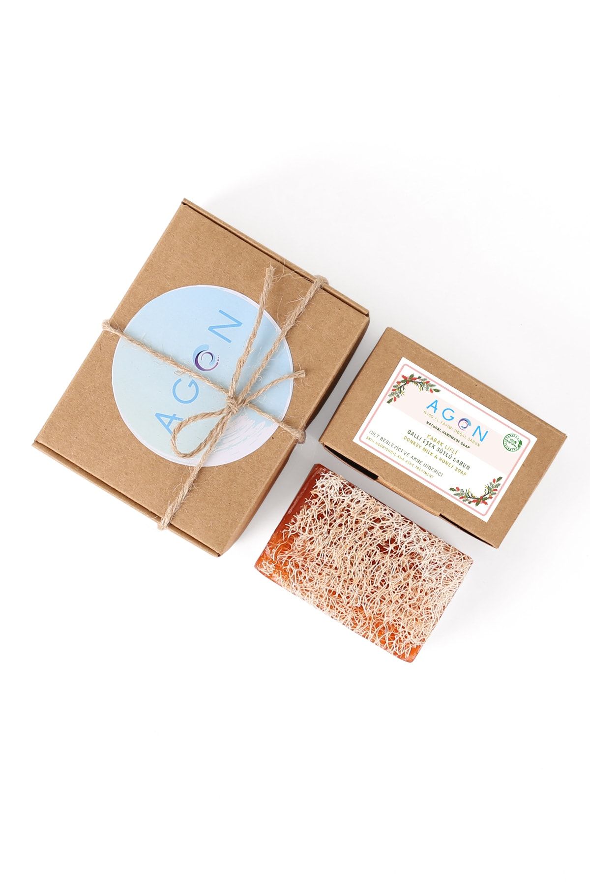 صابون شیر الاغ عسلی 100% دست ساز طبیعی کدو تنبل 120 گرم Agon