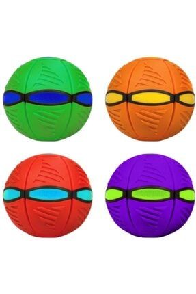 Es1069 Flat Ball (phlat Ball) Dönüşebilen Uçan Frizbi Disk Futbol & Eğlence Topu Kırmızı ES1069