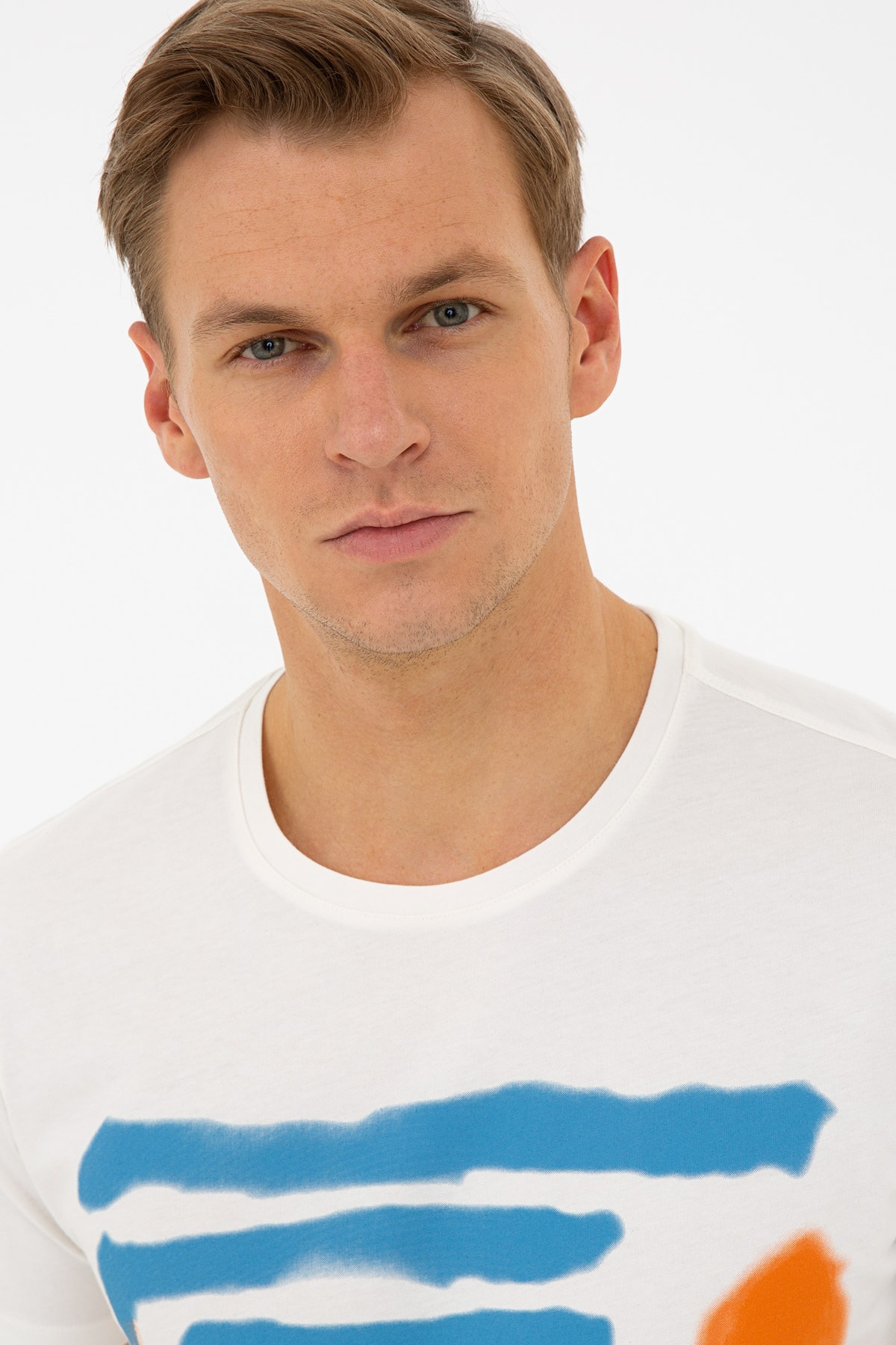 تیشرت مردانه بژ پیرکاردین | G021SZ011.000.1308718 اورجینال - تصویر 2