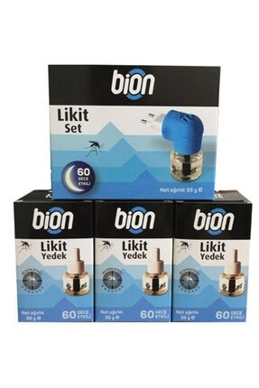 Sivrisineklere Karşı Elektro Likit Cihaz 60 Gece + 4 Likit Yedek 60 Gece BionLikitSet4