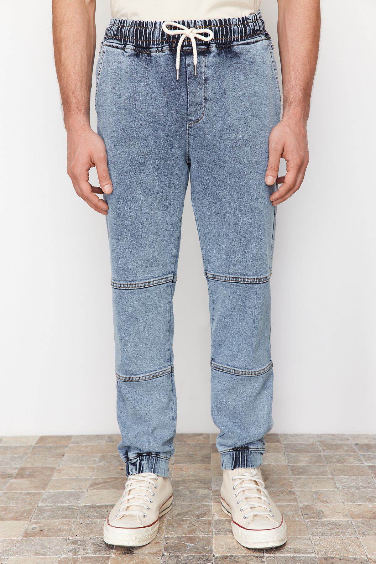 TRENDYOL MAN Mavi Rahat Kal p Diki Detayl Jogger Jeans Kot Pantolon TMNAW23JE00060 Fiyat Yorumlar Trendyolmilla
