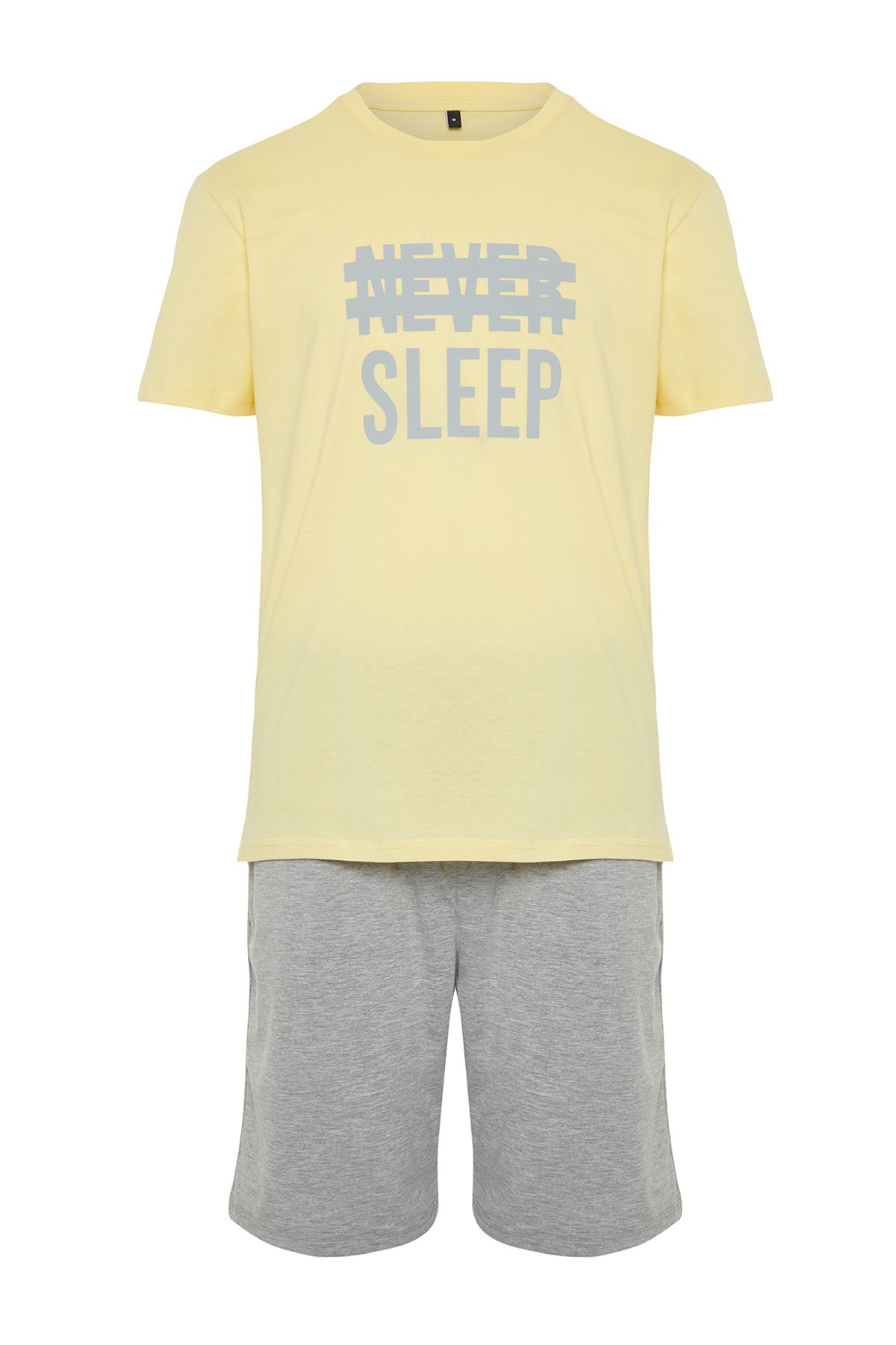 Trendyol Collection-Yellow Regular Fit Knitted Summer Pajama Set with Shorts Thmss21Pt0216 7
