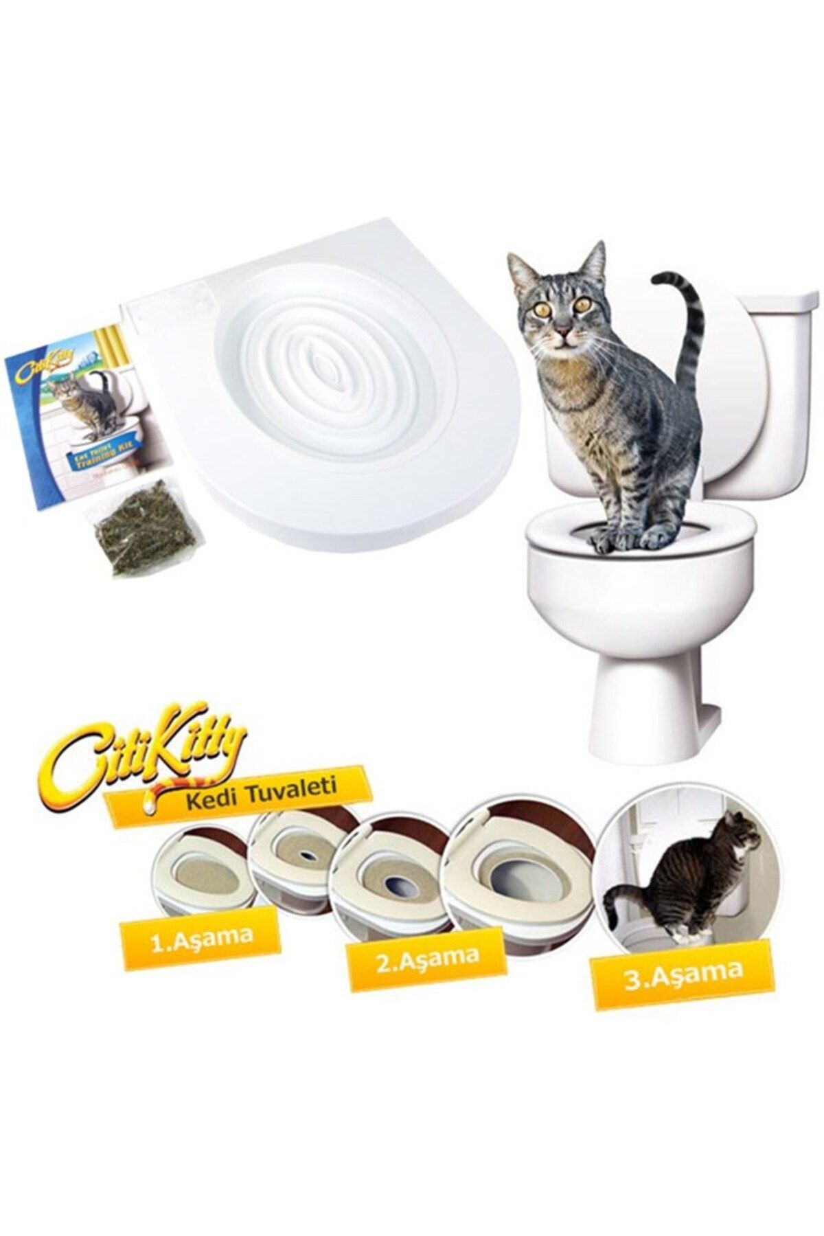 Citi Kitty Kedi Tuvalet Eğitim Seti Klozet Alıştırma Aparatı