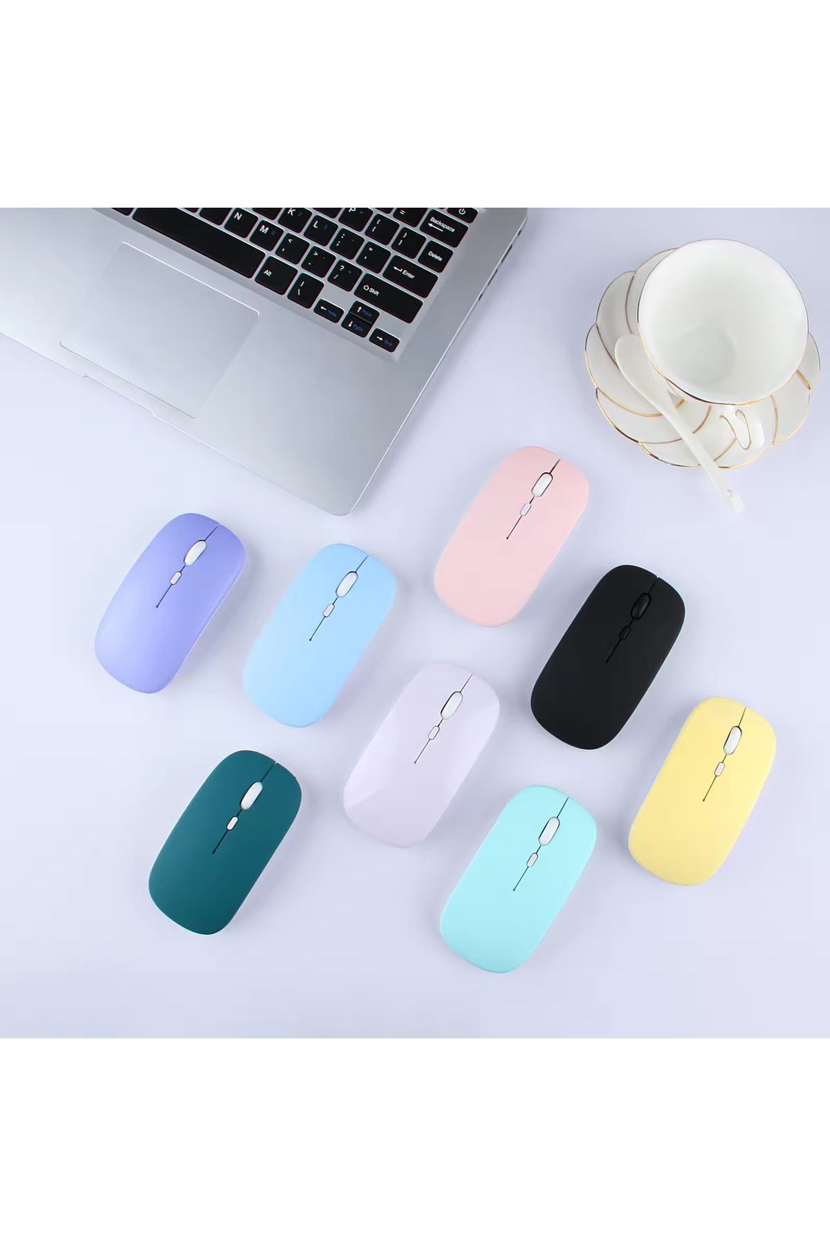 Samsung Galaxy S9 Fe Plus X610Uyumlu Şarj Edilebilir Tablet Kablosuz Bluetooth Mouse 2