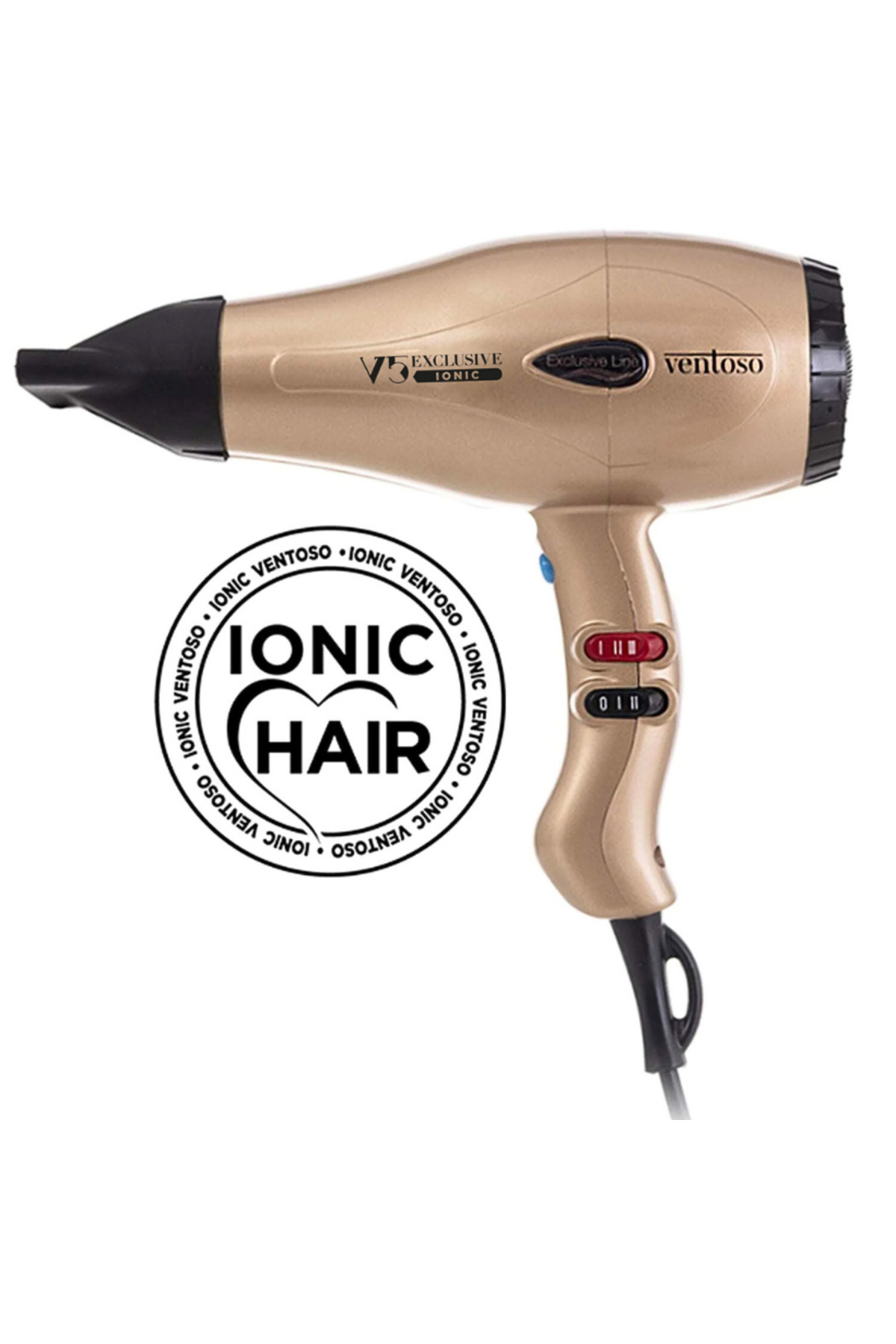 V5 Exclusive Ionic Professional Hair Dryer And Blower Goldy