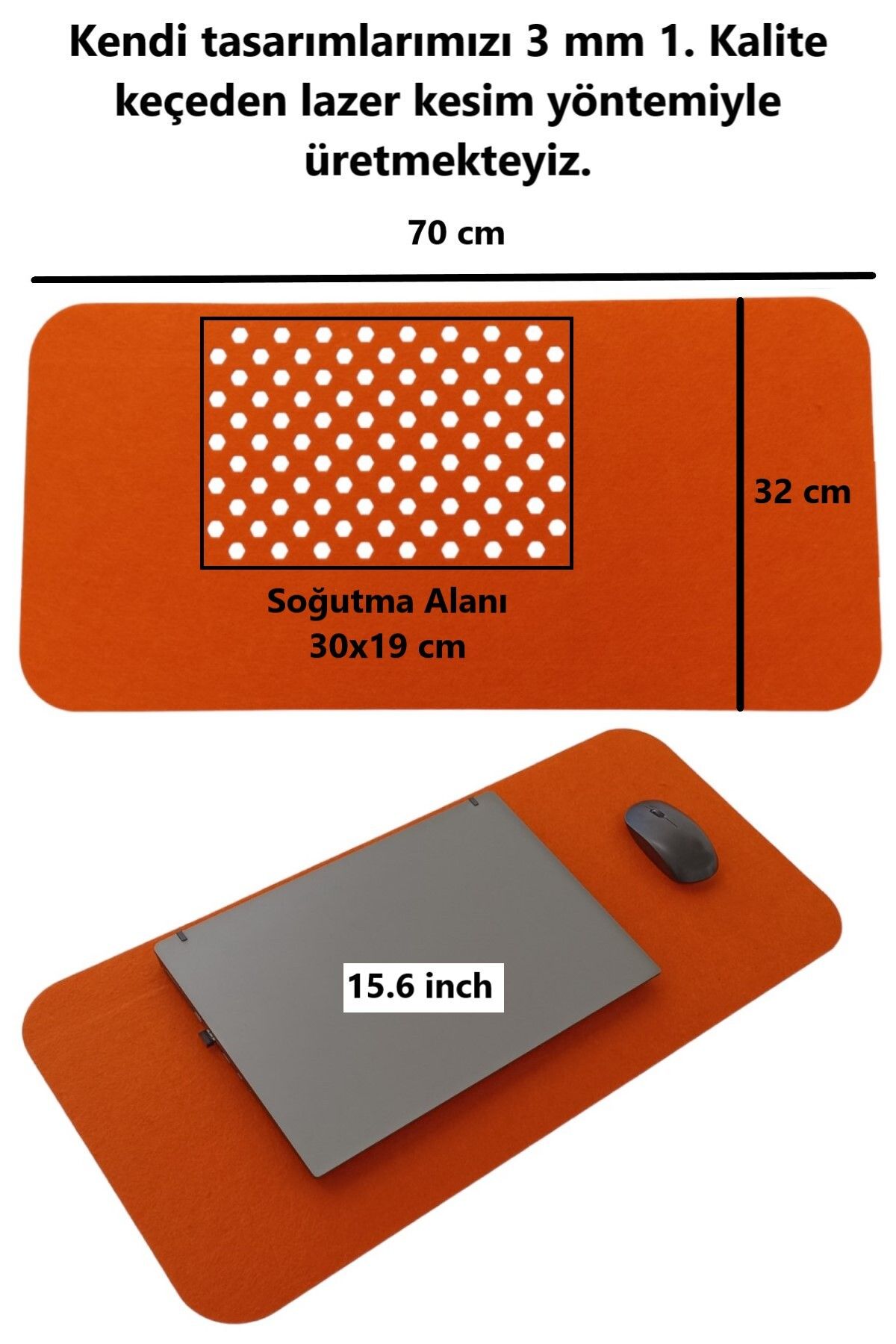 Next Craft-70x32 cm Computer Mouse Pad Desk - Felt Organizer Mat 3
