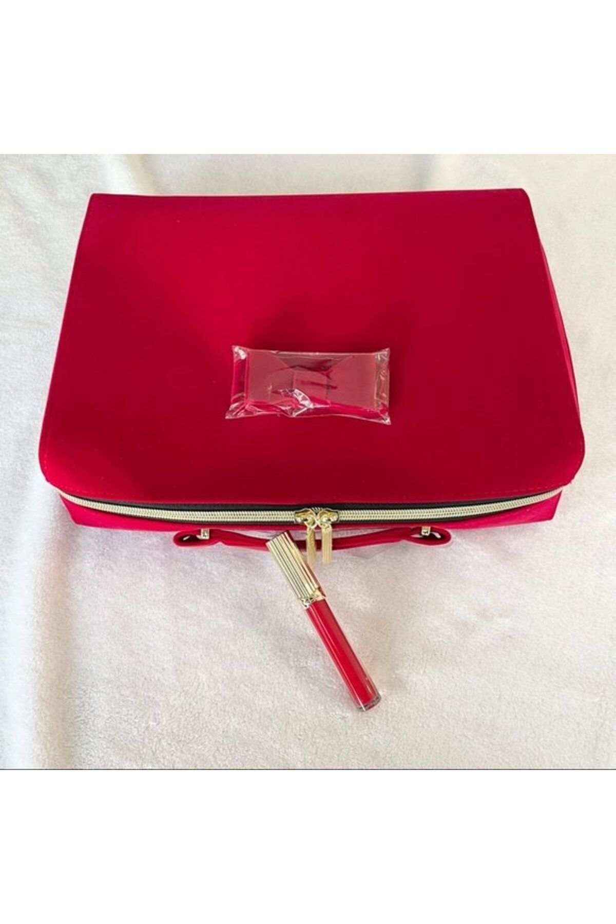 Estee lauder makeup bag red best sale