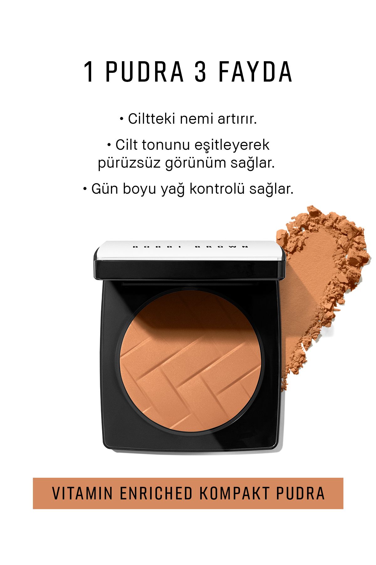 Bobbi Brown Увлажняющая компактная пудра, обогащенная витаминами, золотисто-коричневый 716170303741 120093