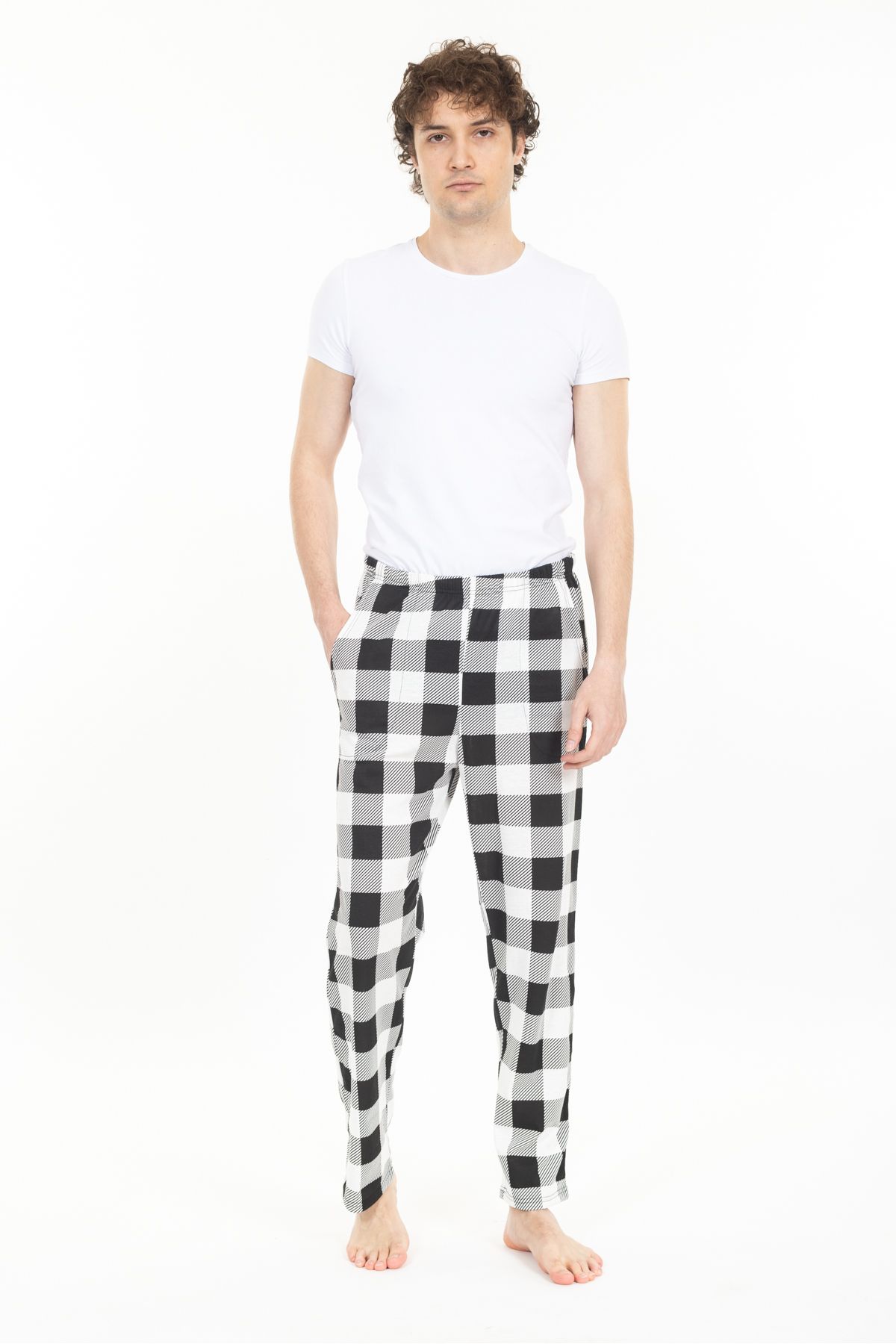 TAMPAP-Men's Women's Plaid Sweatpants Checked Bottom 2