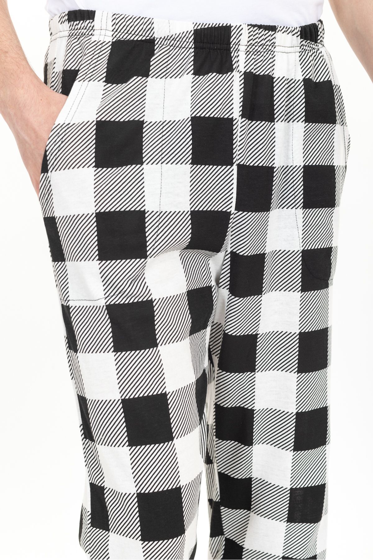 TAMPAP-Men's Women's Plaid Sweatpants Checked Bottom 5