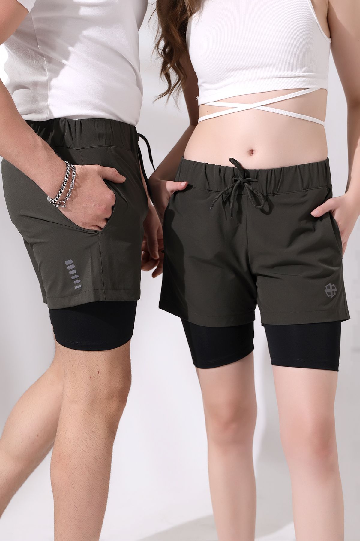 Zula Moda-Pantaloni scurți de baie/Model unisex Pantaloni scurți de baie lungi pentru piscină cu colanți în interior 8