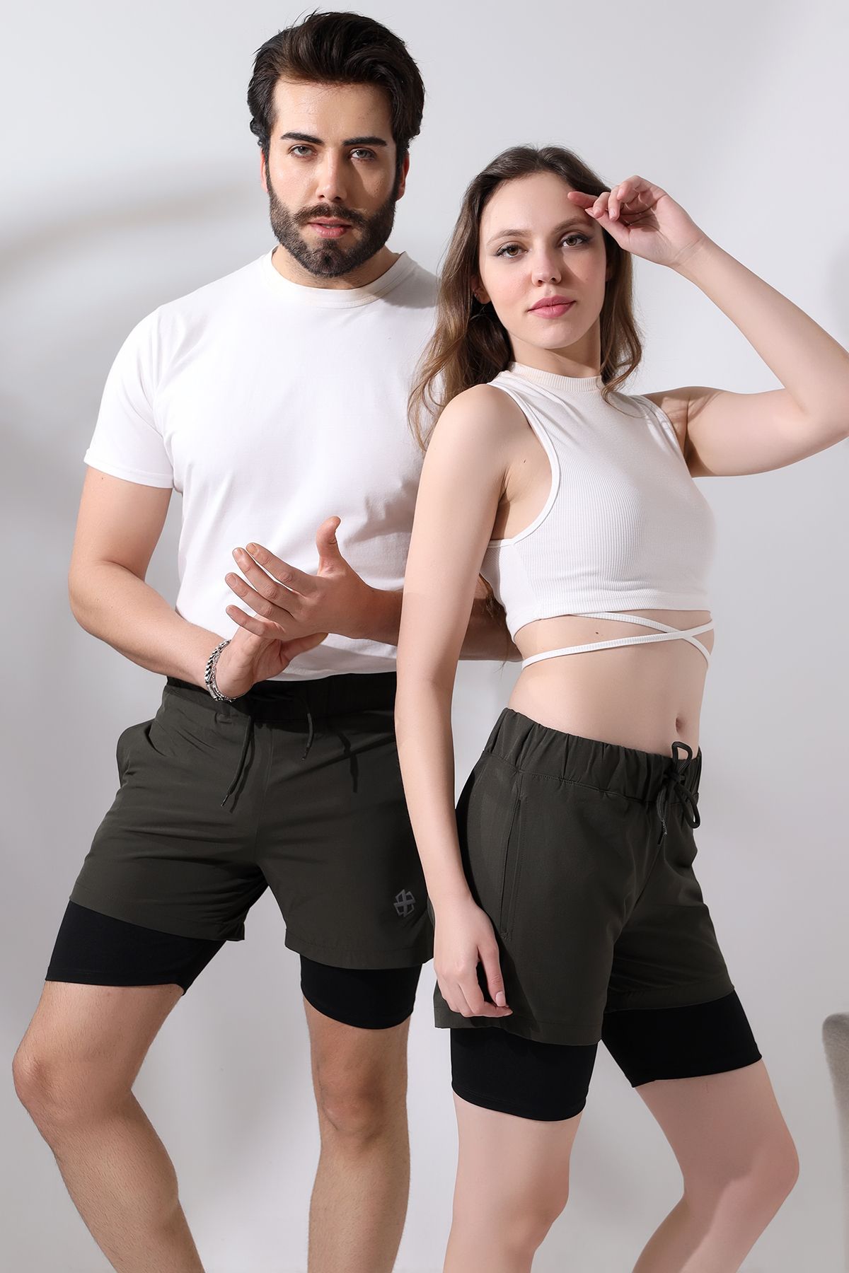 Zula Moda-Pantaloni scurți de baie/Model unisex Pantaloni scurți de baie lungi pentru piscină cu colanți în interior 4