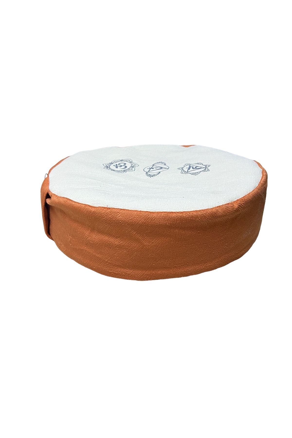 مت یوگا نارنجی کوسن مدیتیشن Zafu با پوسته ارگانیک 100 ٪ پارچه خام طبیعی REMEGE