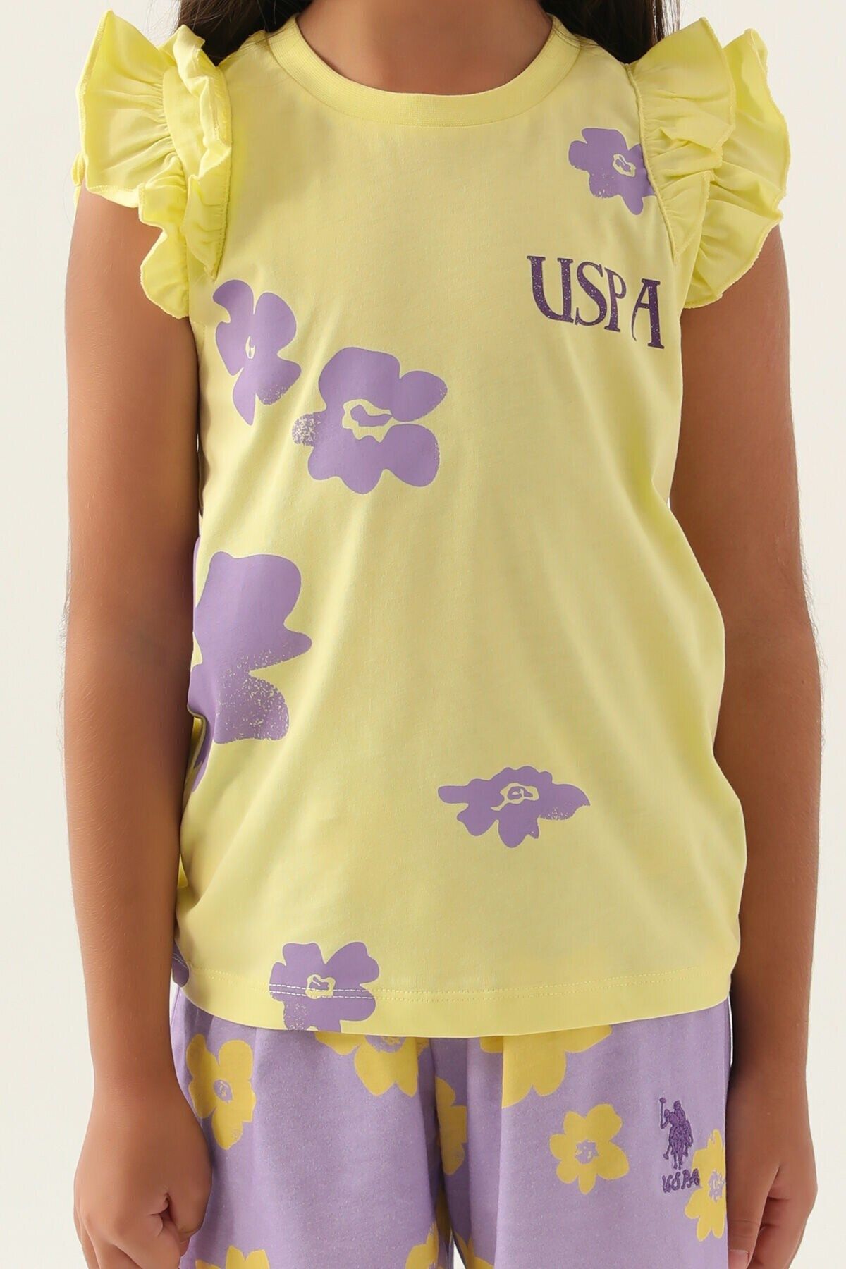 U.S. Polo Assn.-US Polo AssnLicensed Flowers, Girl, Shorts Set 4