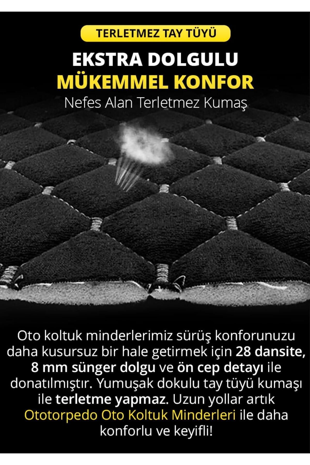 TEKNOCLUB Tay Tüyü Cepli & Terletmez Oto Koltuk Minder Seti - Koltuk Koruma Kılıfı (3'lü Set) Bej fotoğrafı 3 (önizleme)