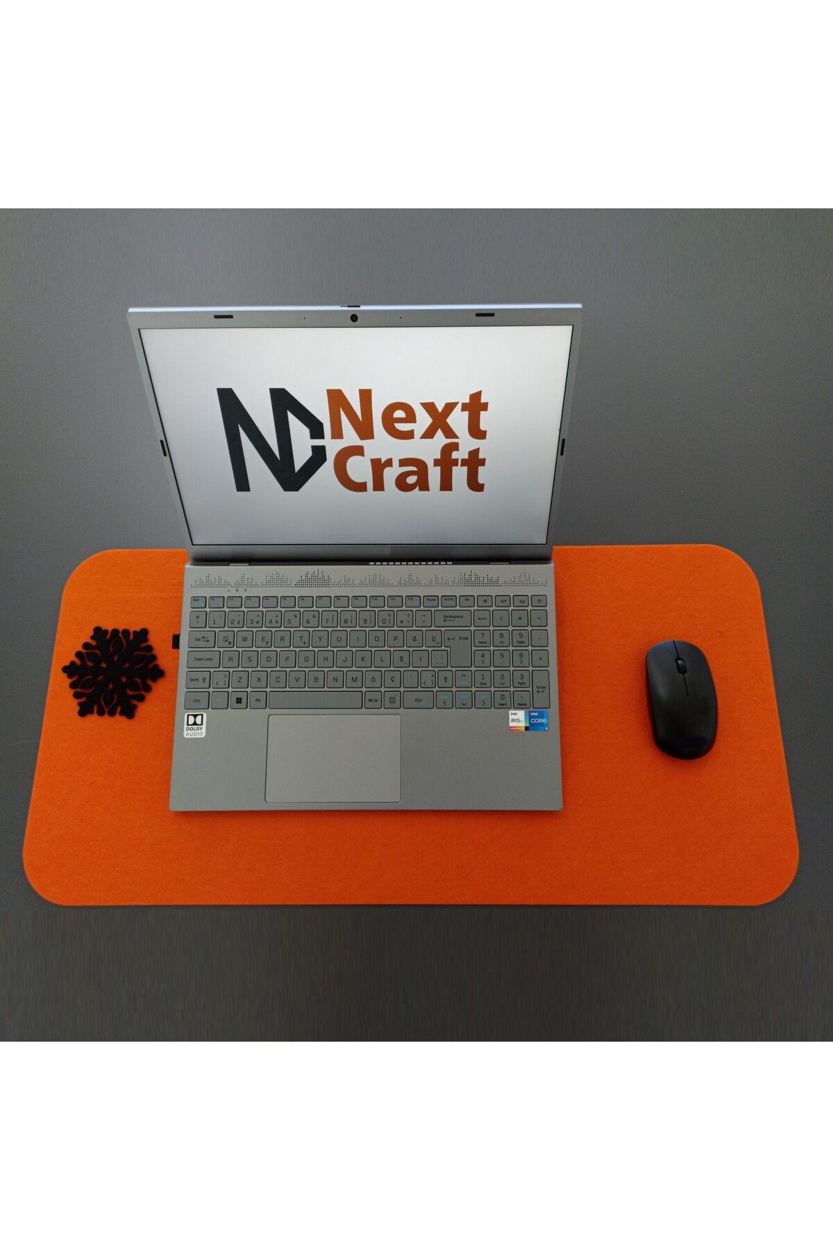 Next Craft-70x32 cm Computer Mouse Pad Desk - Felt Organizer Mat 4