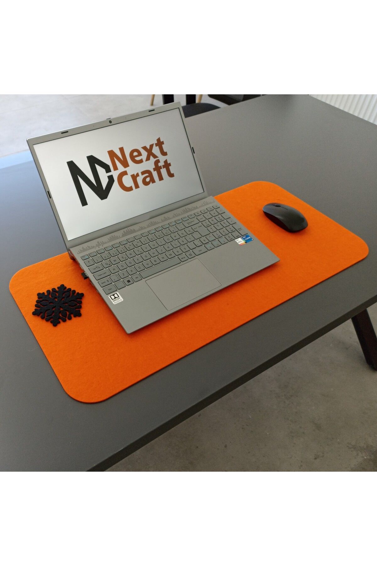 Next Craft-70x32 cm Computer Mouse Pad Desk - Felt Organizer Mat 5