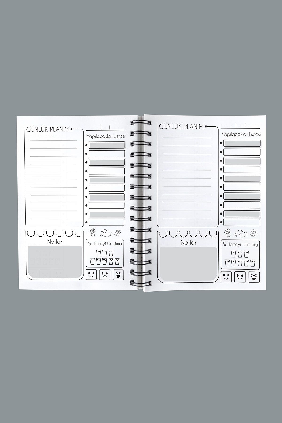 markcat-Balloon Design Wooden Cover Diary Schedule Notebook - Infinite Agenda - Infinite Schedule Notebook - A5 3