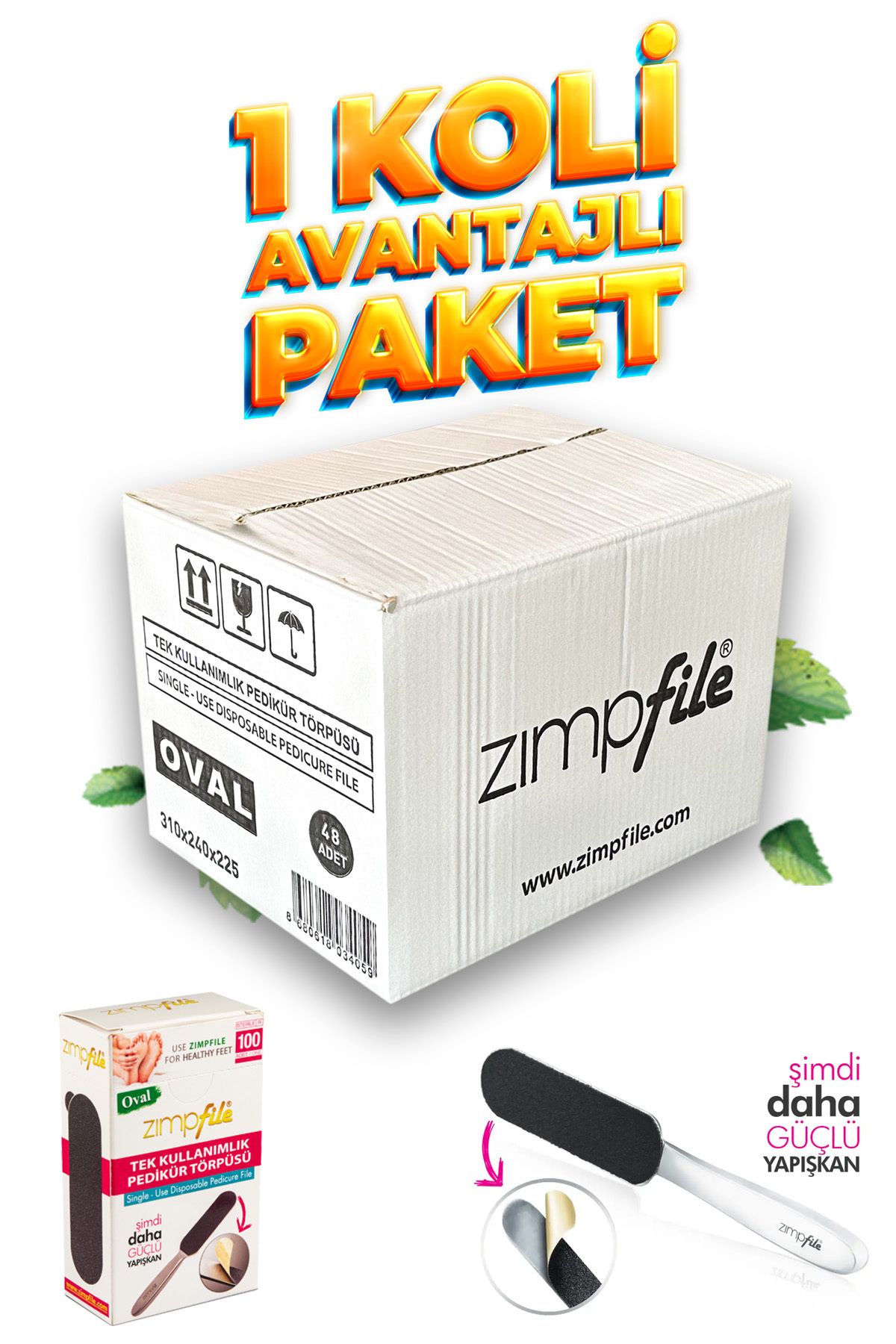 فایل پدیکور یکبار مصرف - 1 جعبه - 48 عدد Zimpfile