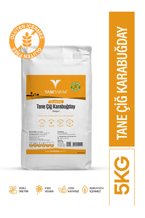 Tam Tarım Glutensiz Çiğ Karabuğday Tane 5 Kg