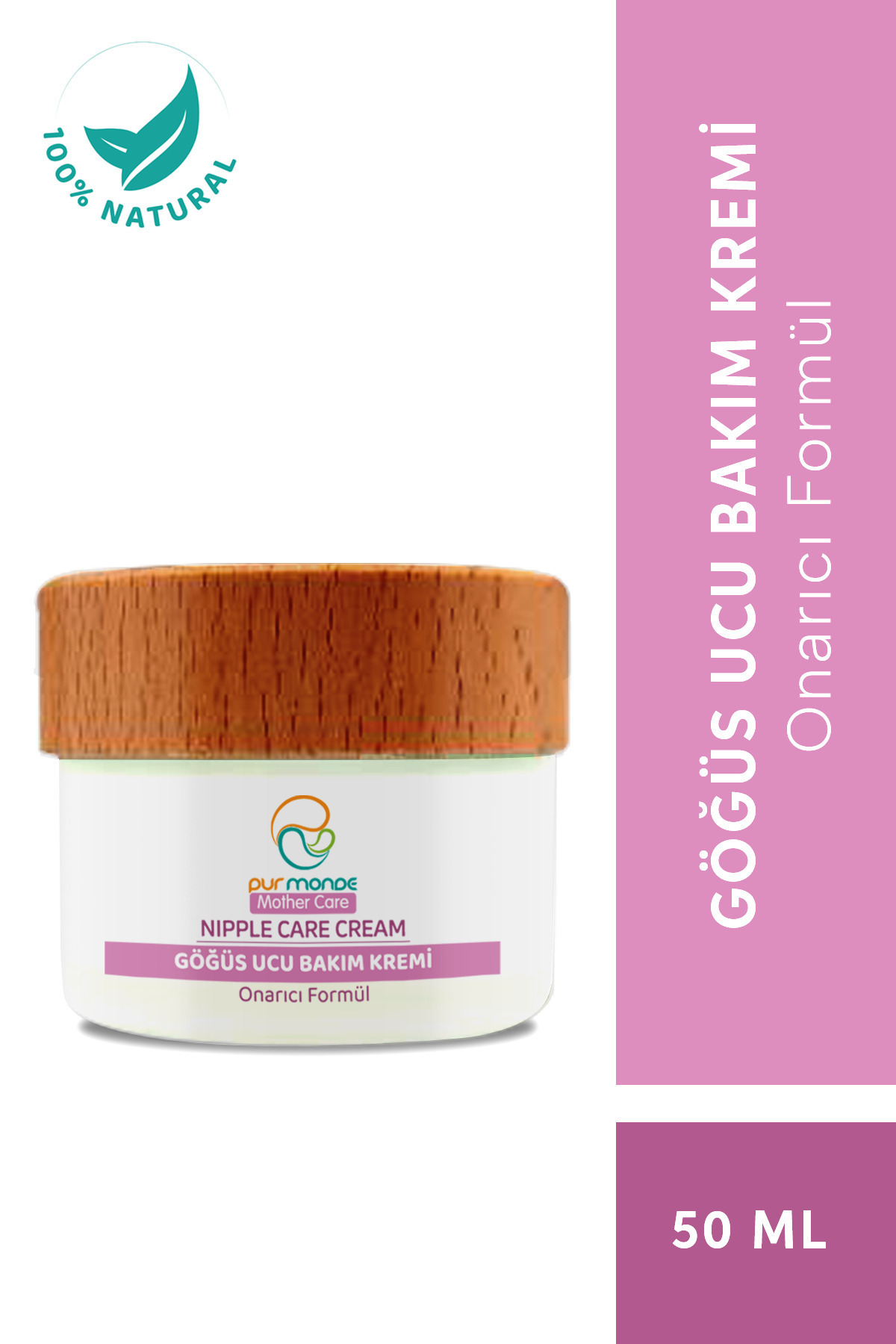 Pur Monde Doğal Göğüs Ucu Çatlak Ve Bakım Kremi 50ml fotoğrafı 2 (önizleme)