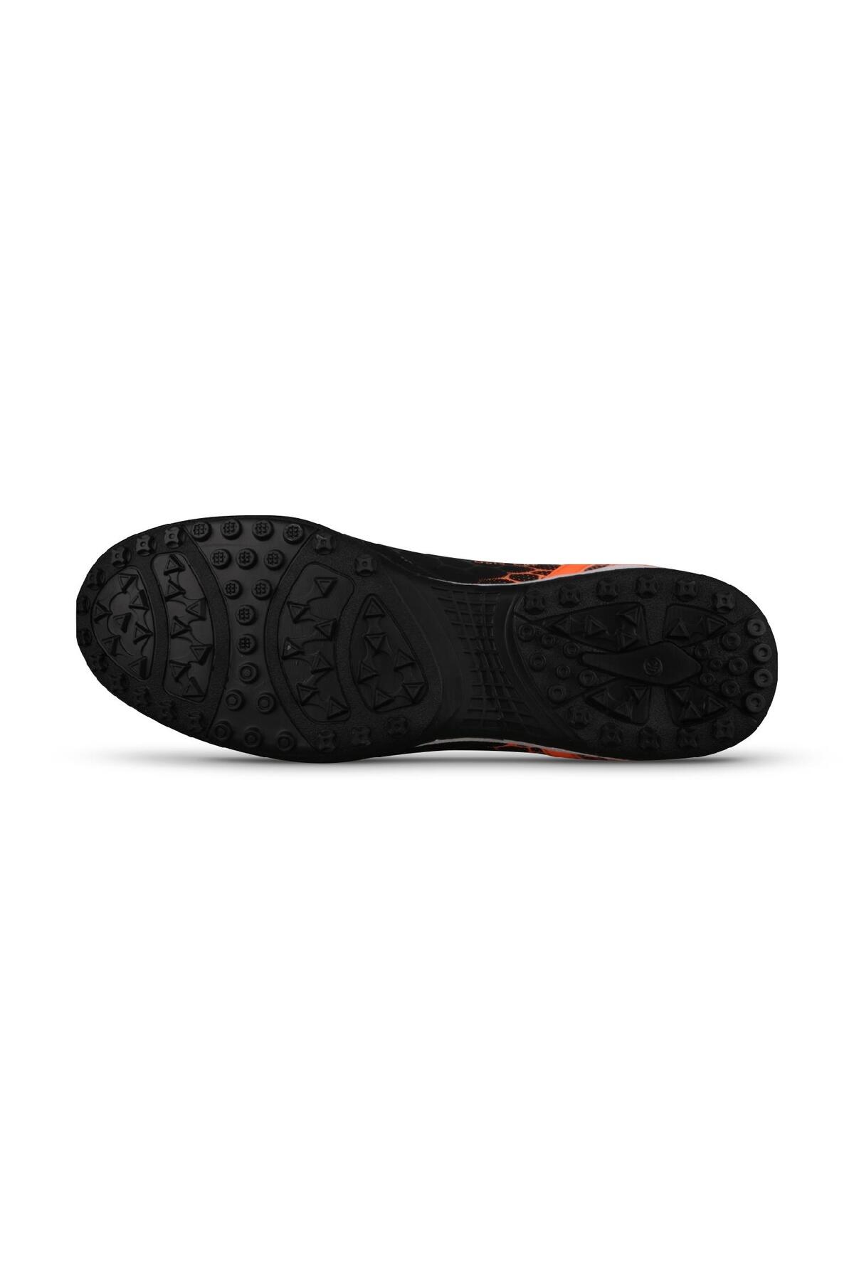 کفش M.P. فوتبال مردانه بند دار MP TurfMaster Pro BLACK-NARANGE AstroTurf اورجینال - تصویر 3