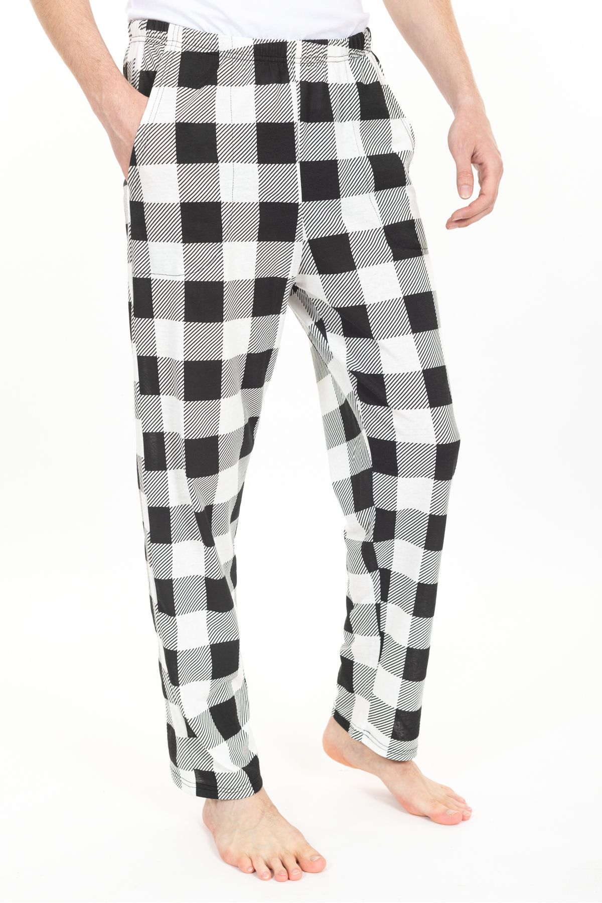 TAMPAP-Men's Women's Plaid Sweatpants Checked Bottom 4