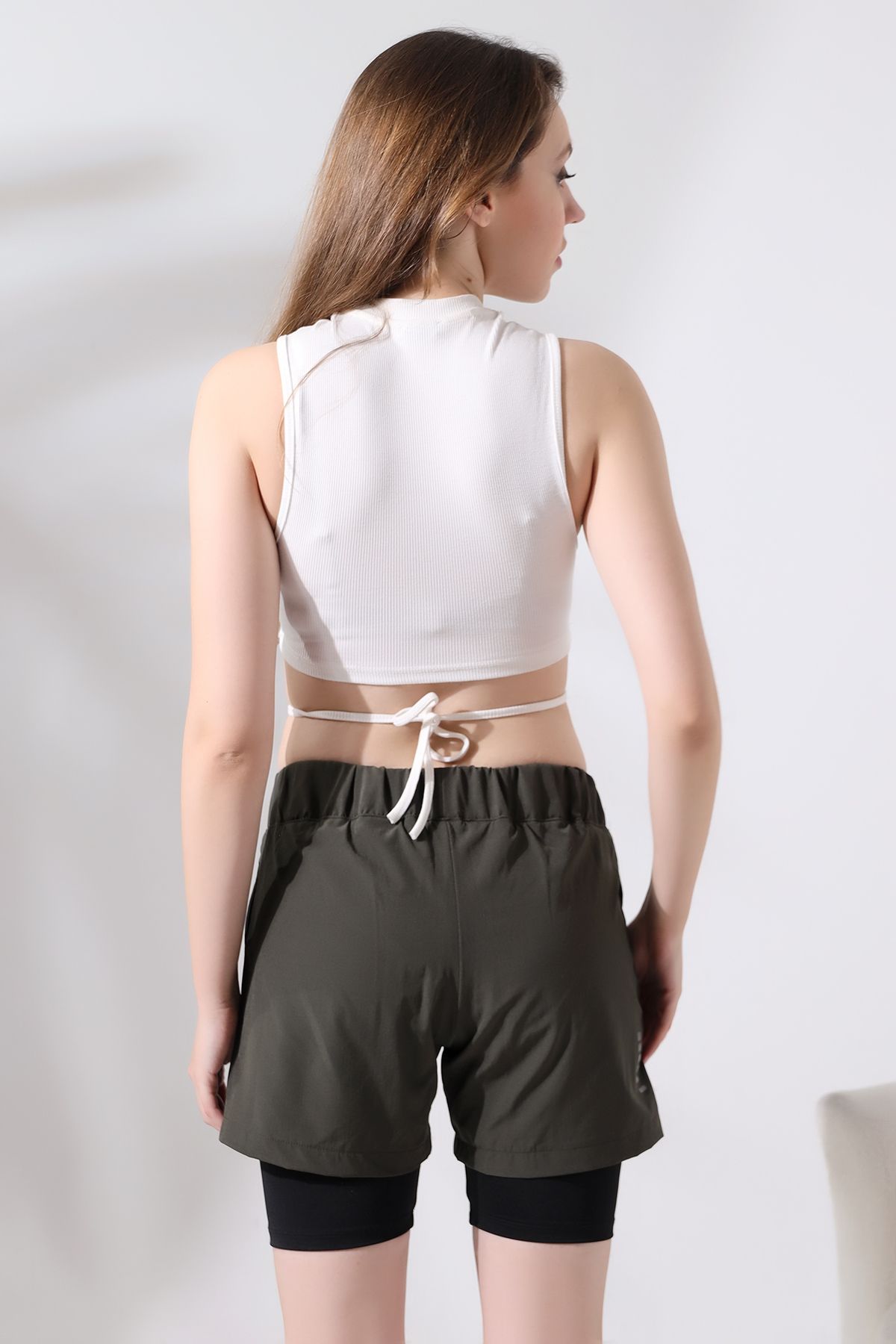 Zula Moda-Pantaloni scurți de baie/Model unisex Pantaloni scurți de baie lungi pentru piscină cu colanți în interior 2