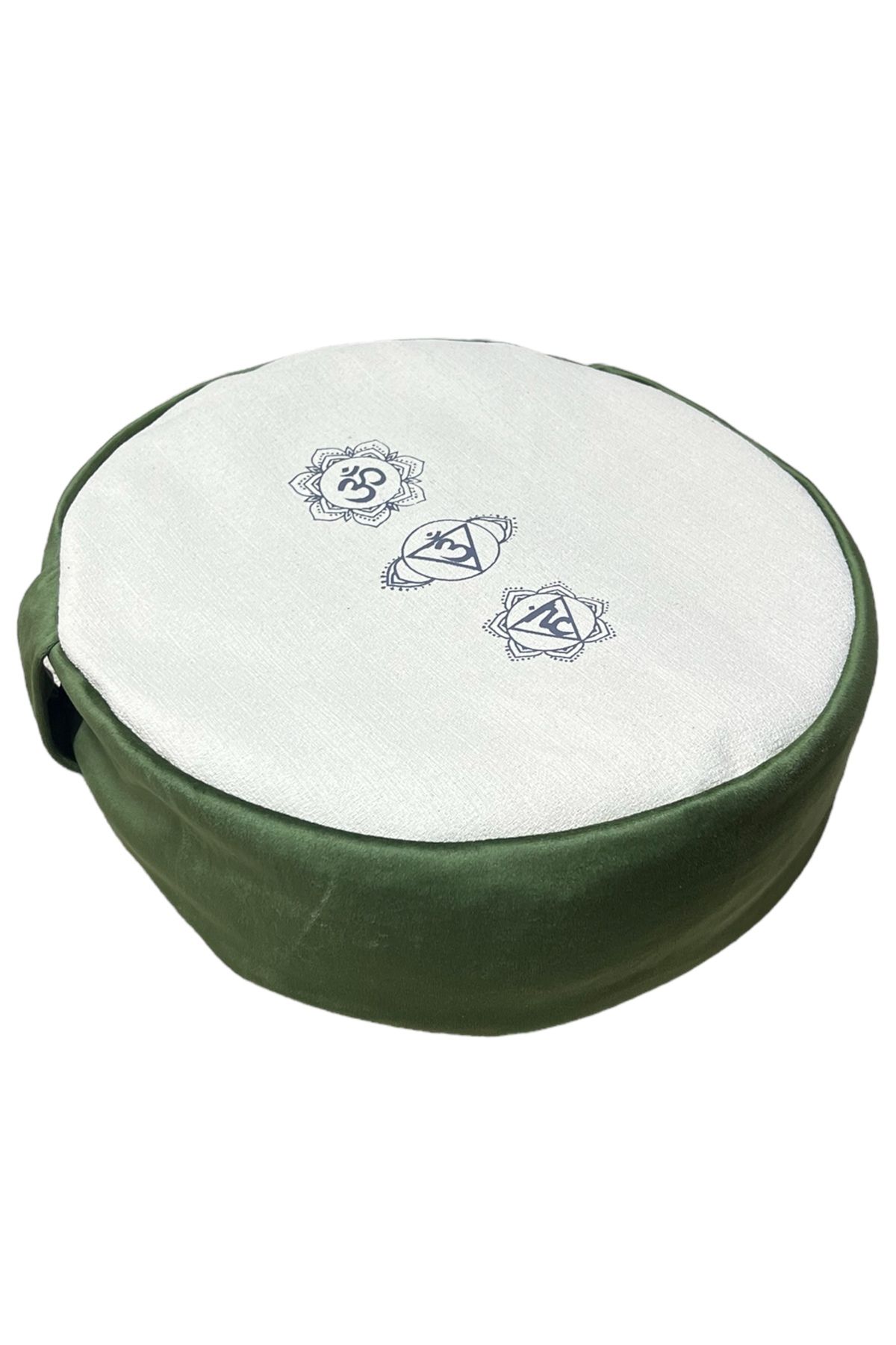 مت یوگا سبز کوسن مدیتیشن Zafu پر کردن گندم سیاه 100 ٪ پارچه خام طبیعی REMEGE