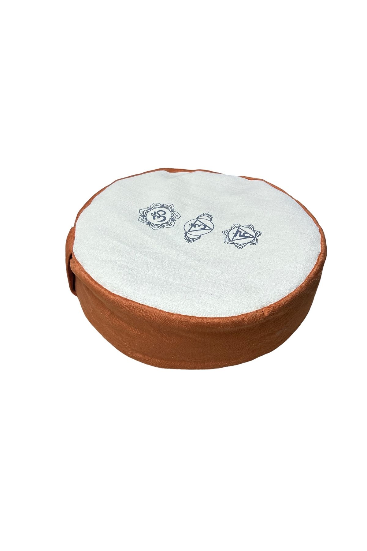 مت یوگا نارنجی کوسن مدیتیشن Zafu پر کردن گندم سیاه 100 ٪ پارچه خام طبیعی REMEGE