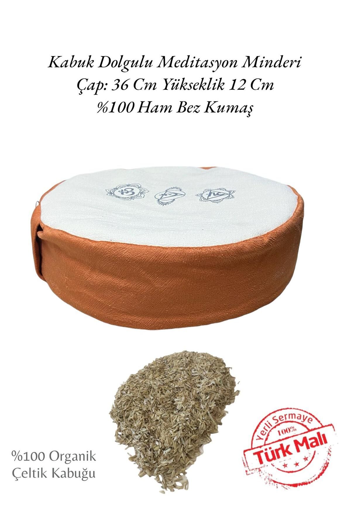 مت یوگا نارنجی کوسن مدیتیشن Zafu با پوسته ارگانیک 100 ٪ پارچه خام طبیعی REMEGE