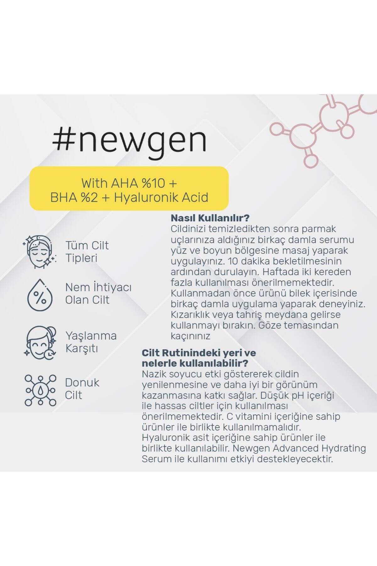 NewGen-With Aha 10% + Bha 2% Peeling Effect Serum 30ml 2