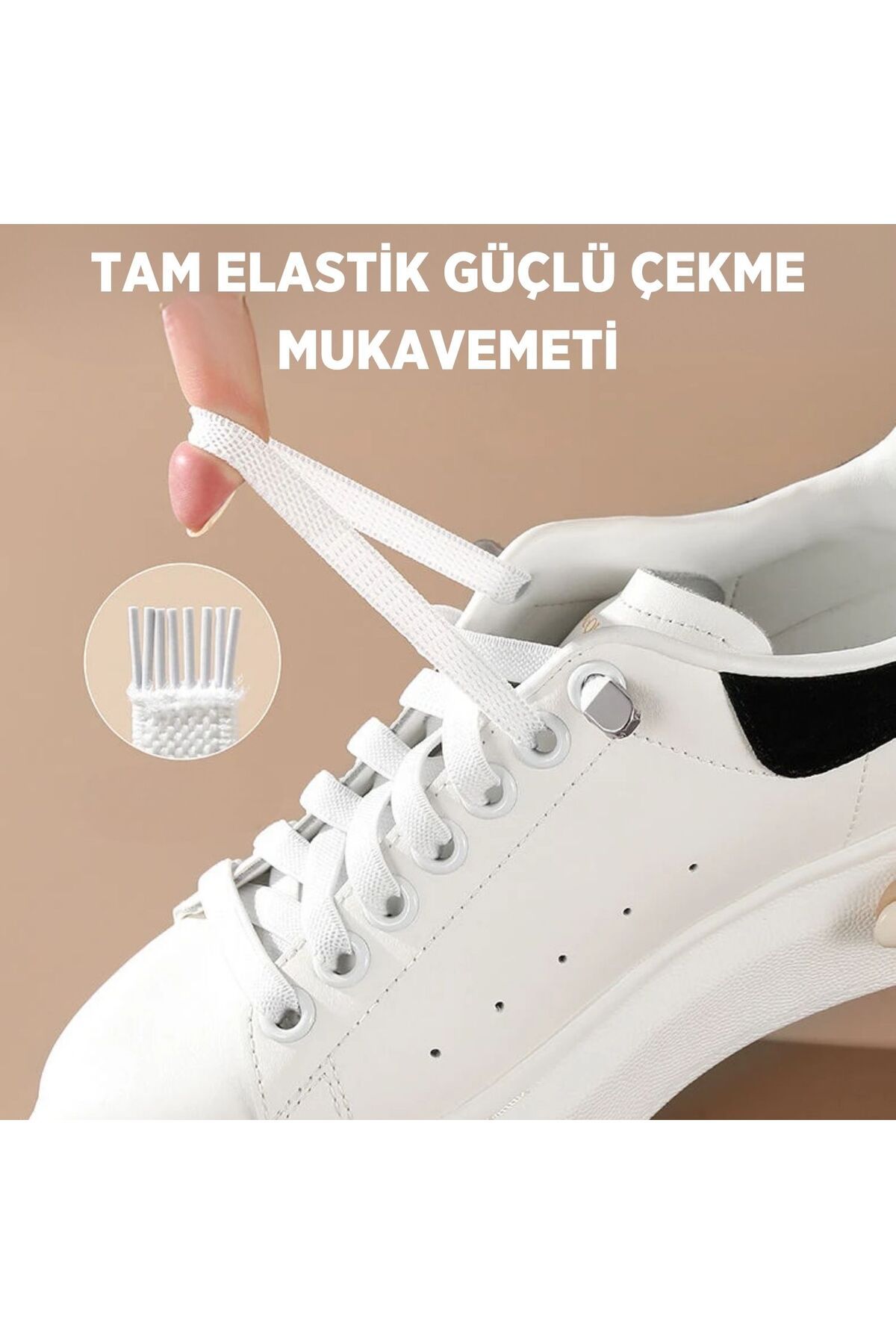 Palwin-Super Practical Elastic Laces with Metal Buckle - Smart Shoelaces, 1 Pair 2