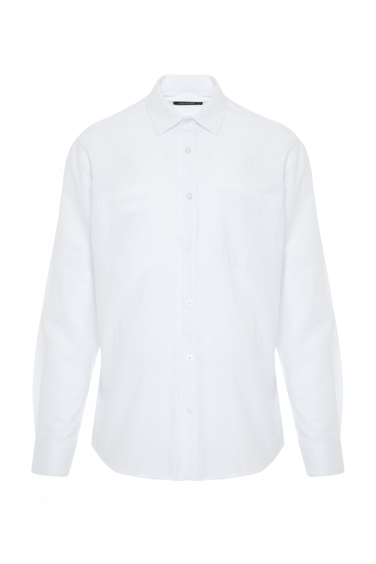 Trendyol Collection-Bílá košile Regular Fit ze 100% bavlny TMNSS24GO00063 13