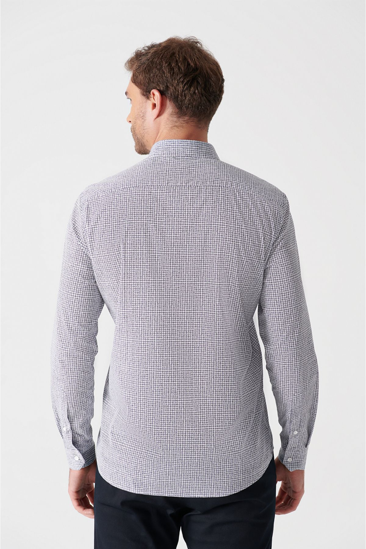 Avva پیراهن متناسب با دکمه چاپ شده مردانه A12Y2208