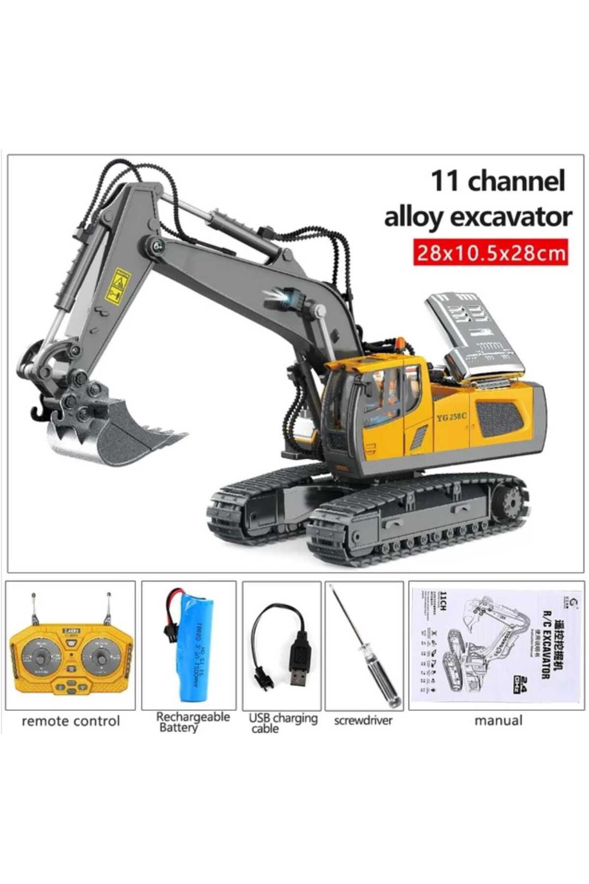 YIGONG bulldozer, ekskavatör ve Damperli Kamyon seti(9CH R/C-2.4