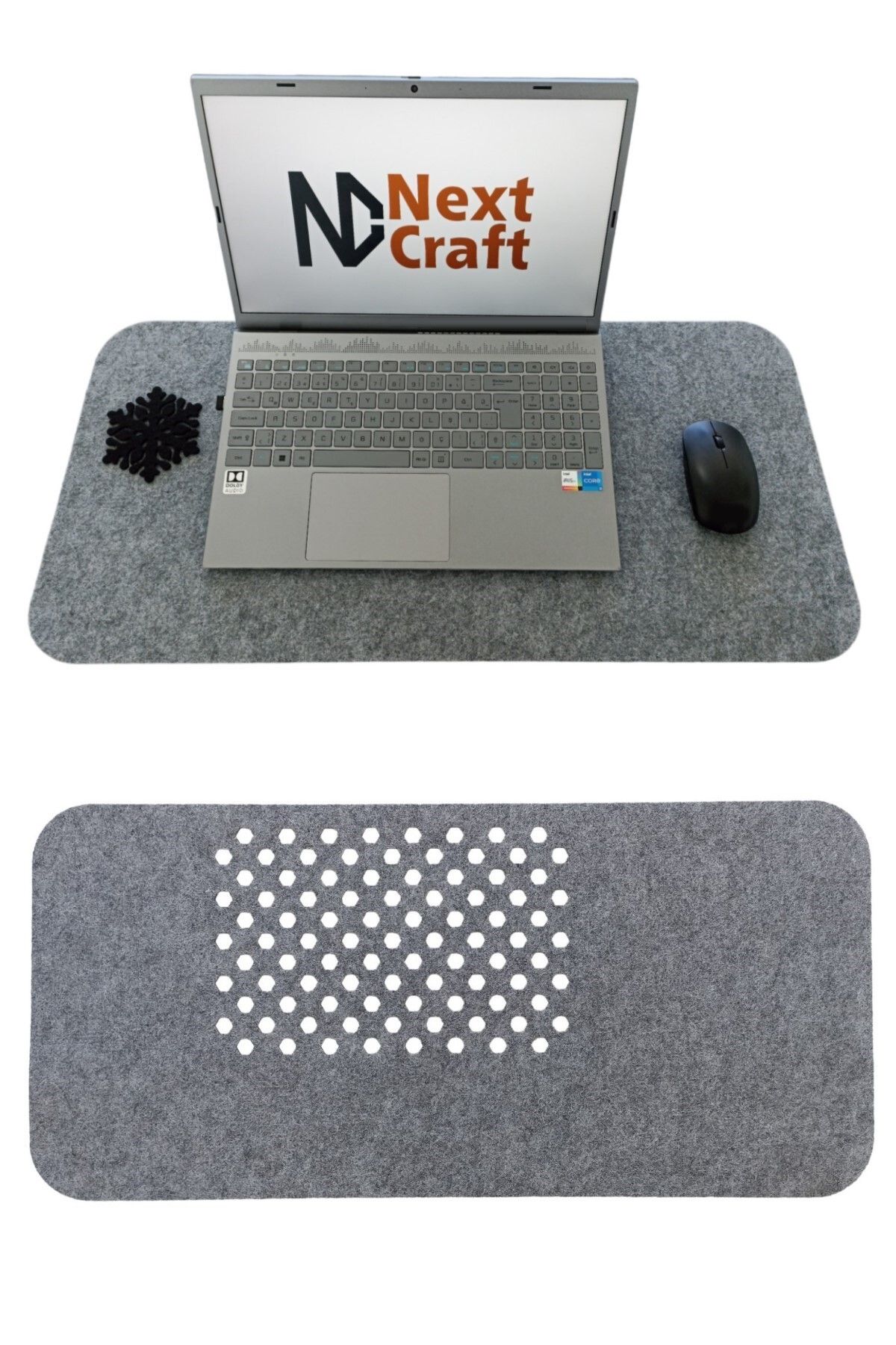 Next Craft-Study Desk Organizer Felt Computer Mouse Pad Table Top Organizer Mat 70x32 cm 1