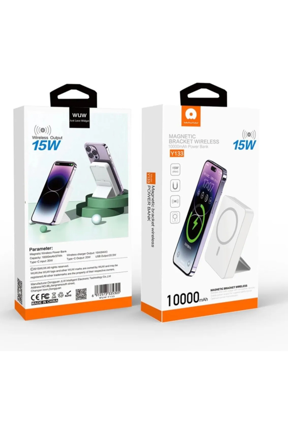 15W 10000 mAh Powerbank Magsafe Uyumlu Kablosuz Şarj Magnetic Güç Bankası Stand Olabilme Y133 5