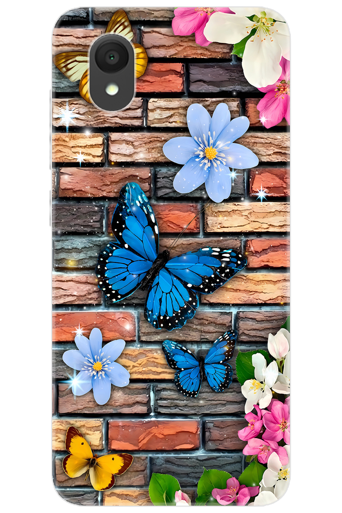Alcatel 1 2021 (5033F) Compatible Sheath Pattern Printed Silicone Butterfly NGO:672 CP-H0sCmKr