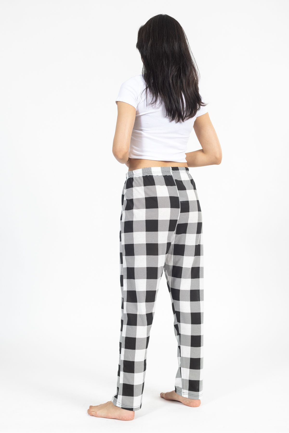 TAMPAP-Men's Women's Plaid Sweatpants Checked Bottom 8