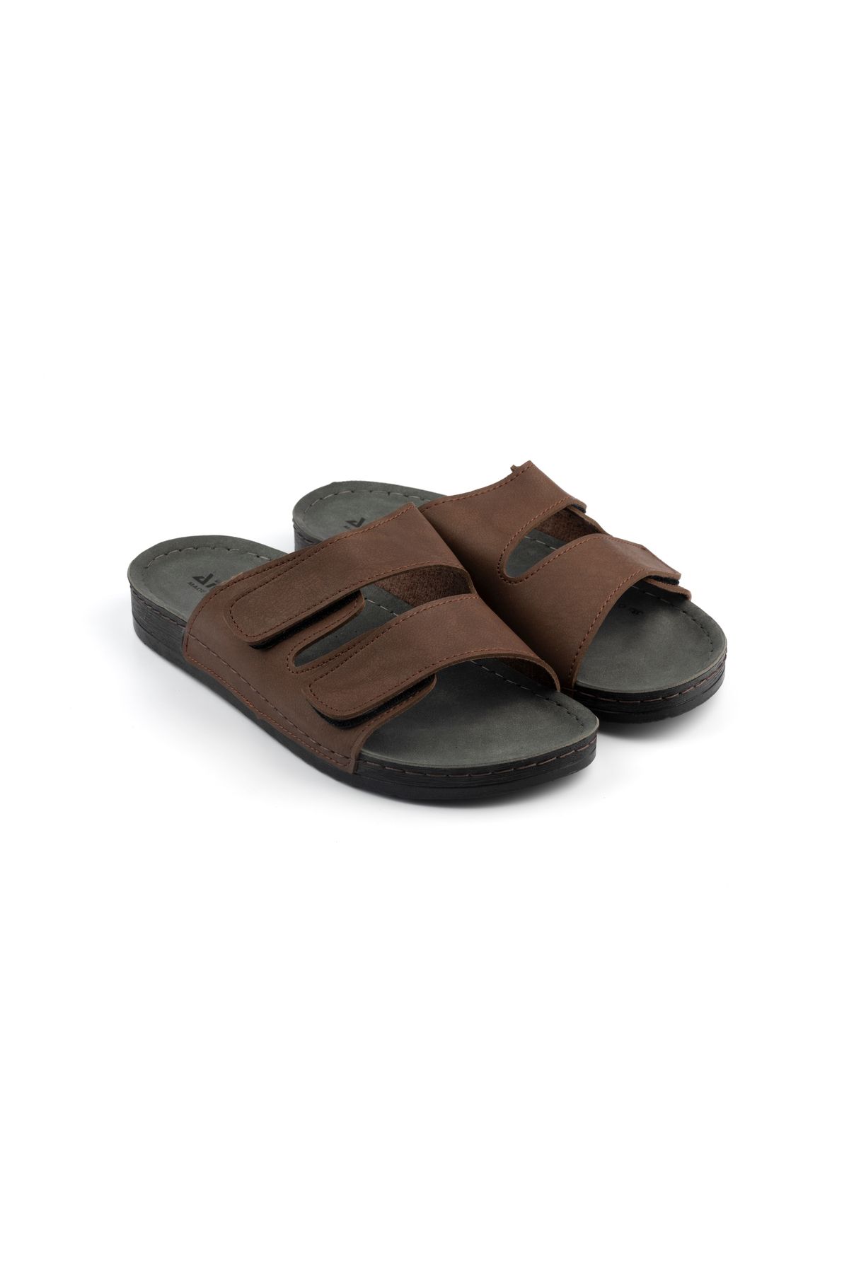 POLOMİA-Polomia Diablo Flexible Velcro Comfort Men's Daily Slippers 3