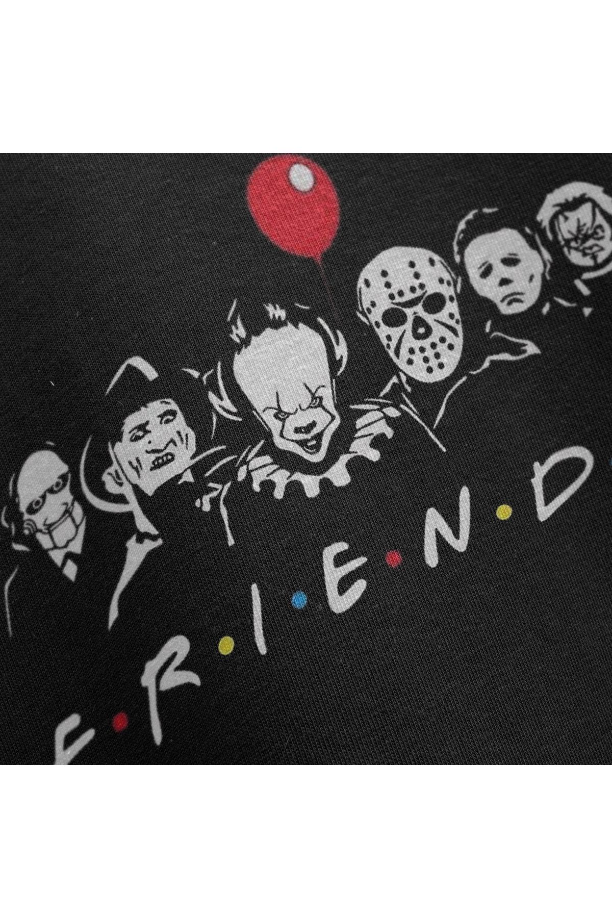 WooWoo-Friends Horror Movie Characters Unisex Oversize T-Shirt 3